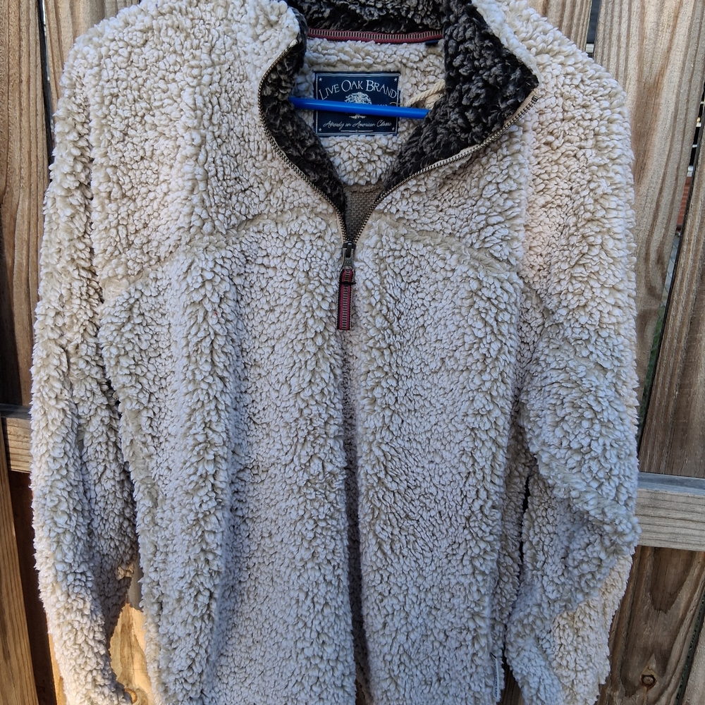 Live Oak Brand Women's Cream and Brown Sweater